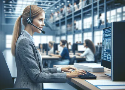 Bild som illustrerar Kommunikatör-kundtjänst-callcenter