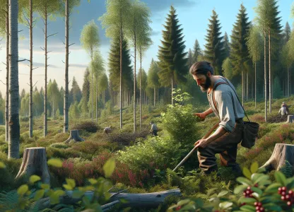 Bild som illustrerar Röjningsarbetare-skog