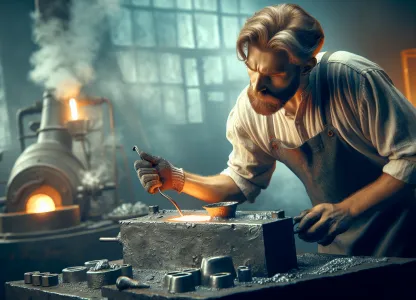 Bild som illustrerar Gjutare-metall-hantverk