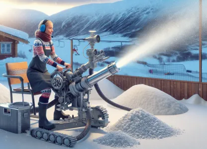 Image that illustrates Snowmaker: A Unique Profession with Varied Conditions