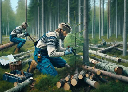 Bild som illustrerar Naturvårdare-skogsarbetare