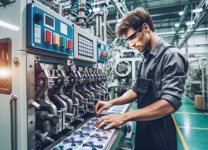 Bild som illustrerar Maskinoperatör-cd-tillverkning