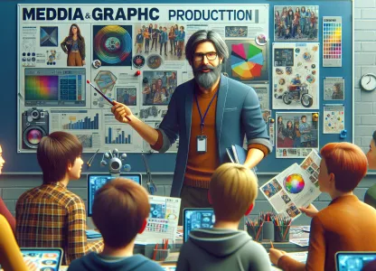 Bild som illustrerar Lärare-media-grafisk-produktion