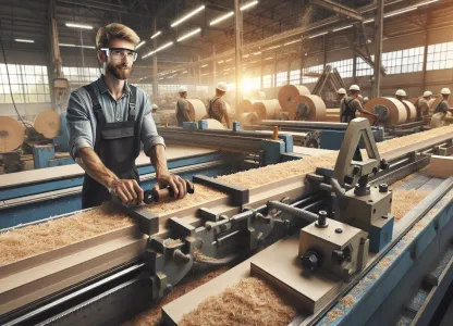 Bild som illustrerar Träindustriarbetare-träfiber