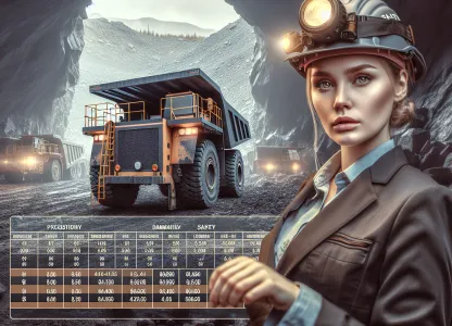 Image that illustrates Salary and Working Conditions for Truck Drivers, Mining or Quarrying