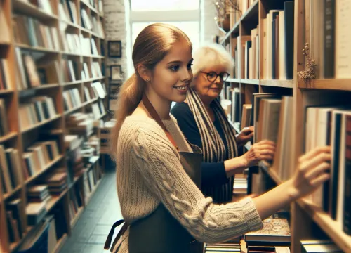 Bild som illustrerar Lön Butikssäljare, böcker – utbildning, arbetsuppgifter & karriär