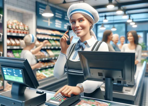 Image that illustrates Cashier Salary in a kiosk – education, tasks & career