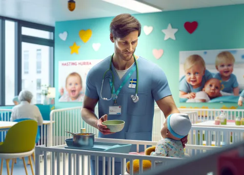 Image that illustrates Salary Child Nurse in healthcare – education, tasks & career