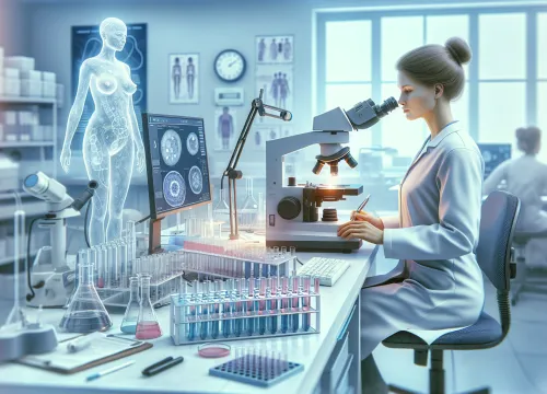 Bild som illustrerar Cytologassistent lön – utbildning, arbetsuppgifter & karriär