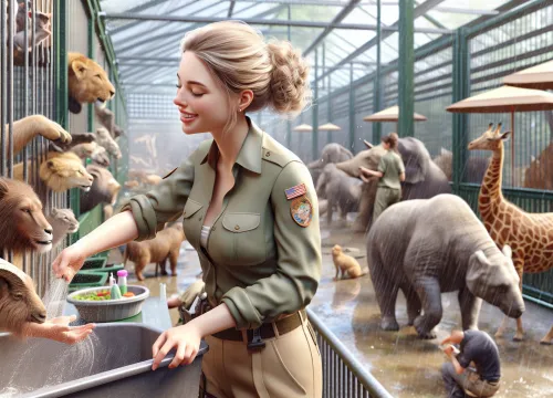 Image that illustrates Salary Animal Caretaker in zoo and circus – education, tasks & career