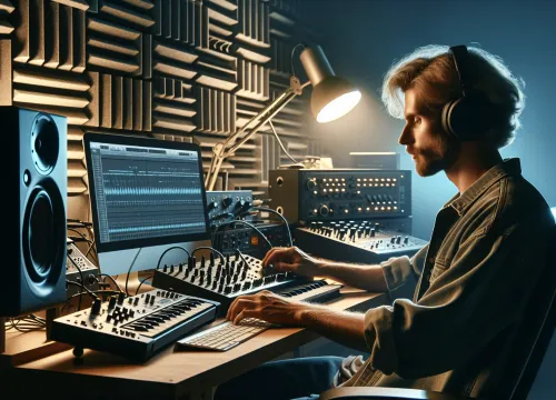 Bild som illustrerar Elektronmusiker lön – utbildning, arbetsuppgifter & karriär