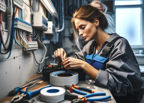 Image that illustrates Electrician Repair Technician in Installation – Education, Tasks & Career