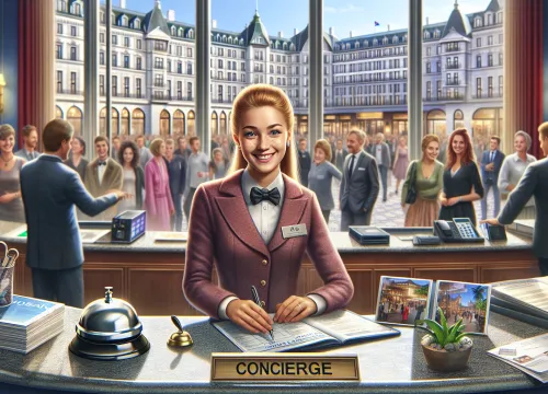 Bild som illustrerar Concierge lön – utbildning, arbetsuppgifter & karriär