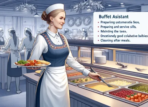 Image that illustrates Buffet Attendant Salary – education, tasks & career