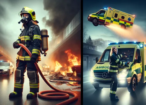 Bild som illustrerar Lön Brandman, ambulansförare – utbildning, arbetsuppgifter & karriär