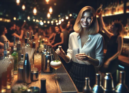 Image that illustrates Bartender salary – education, tasks & career