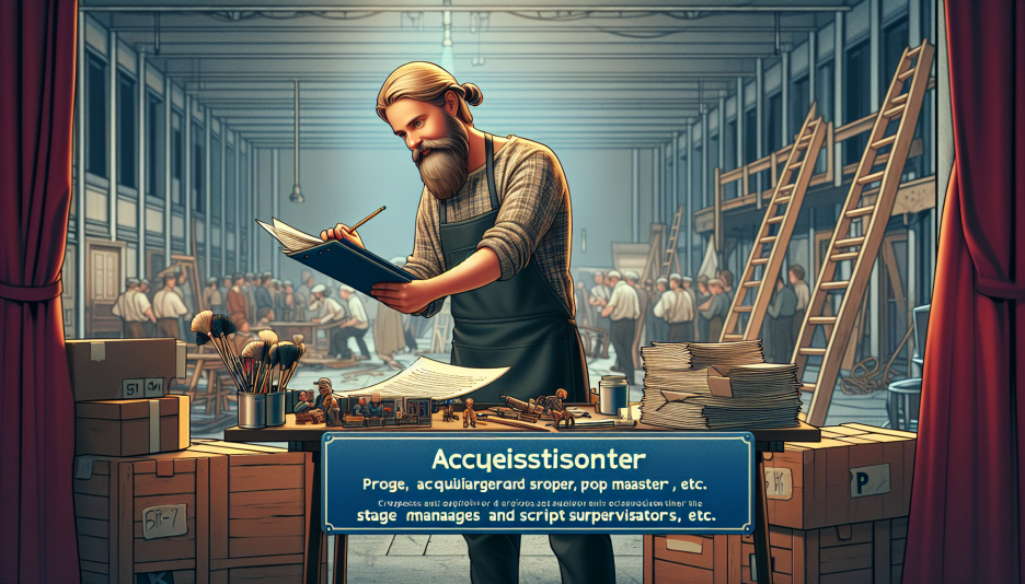 Image representing the profession of Acquisitor, props
