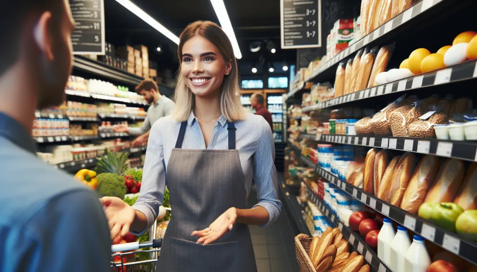 Yrket Butikssäljare, dagligvaror och dess lön