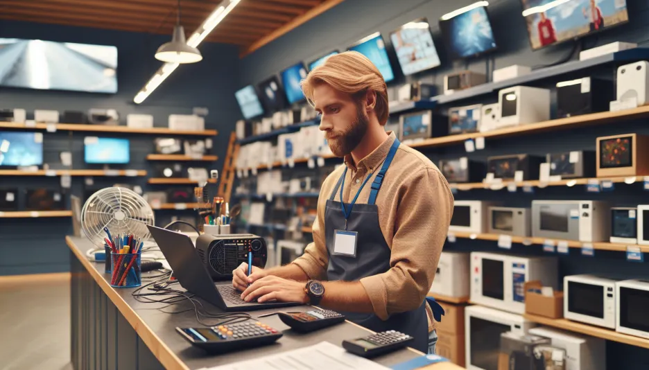 Yrket Butikssäljare, el, tele, elektronik och dess lön