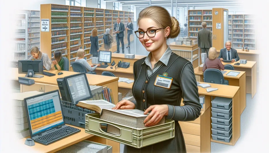 Profession Library clerk and its salary