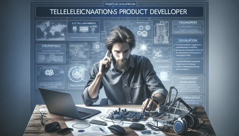 Profession Product developer, telecommunications and its salary