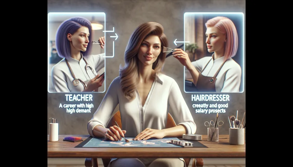 Profession Teacher, hairdresser and beauty care and its salary